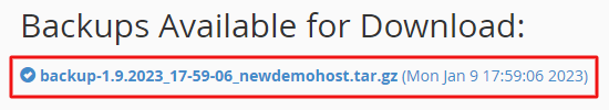 Downloads backup process