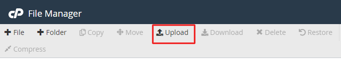Click on the Upload Option