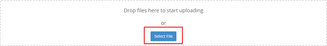 Click on the select file