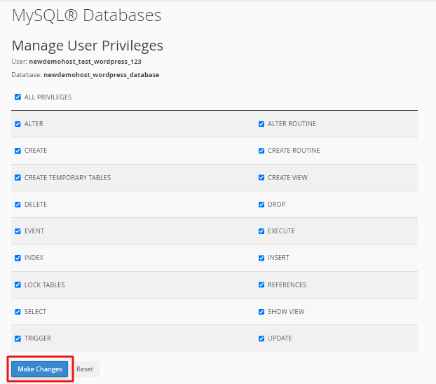 Manage User Privileges