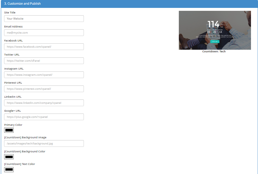 customize  template