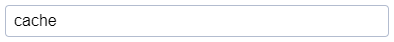 Search bar and type cache