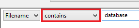 shown all the files and subdirectories containing similar text