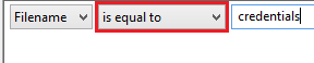 Choosing this search condition