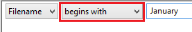 select option begins with