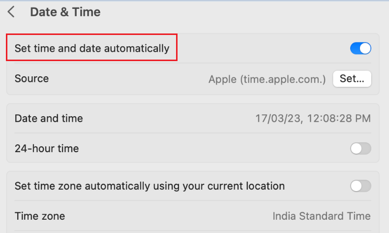 time-option-automatically