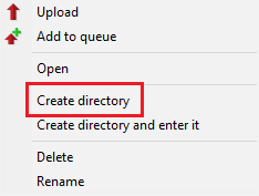 Create directory