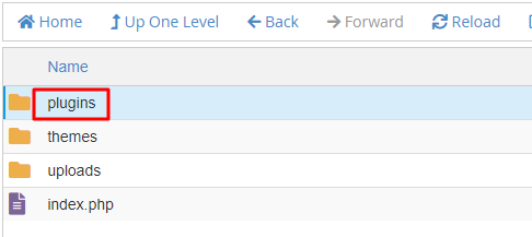 select Plugins folder