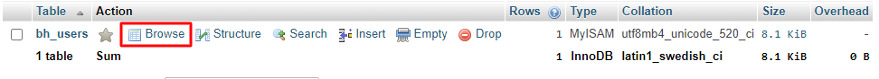 Select browse option