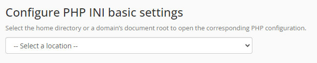 Configure PHP ini basic setting