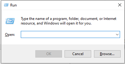 Press Windows key + R