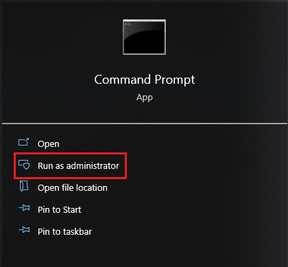 Run as administrator