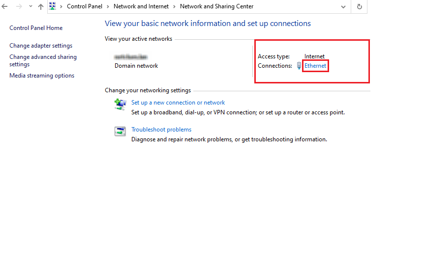 Ethernet Status
