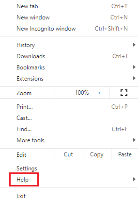 Select help option
