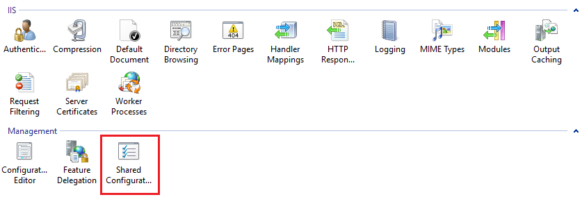 Shared Configuration option