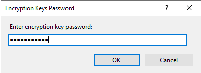Enter encryption password
