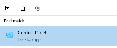 Go to Windows and search for Control Panel