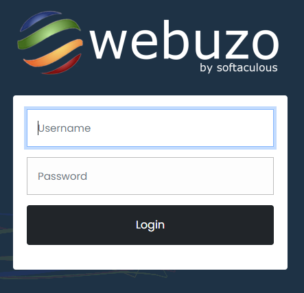 log in to your Webuzo account