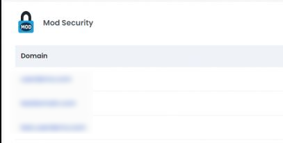 see a list of domains whose ModSecurity would be enabled