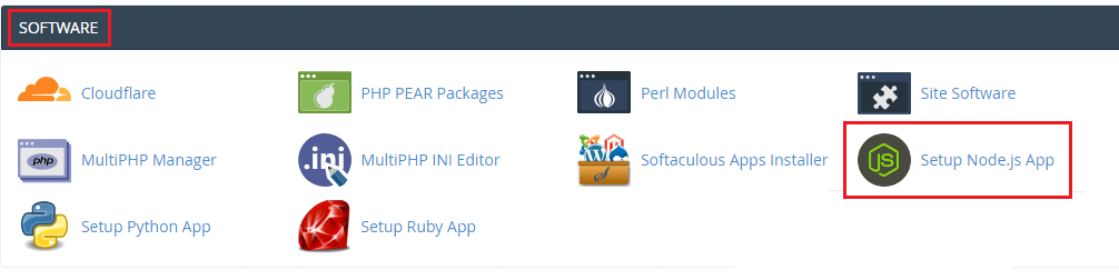 Setup node js