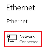 click on the ‘Network’ link