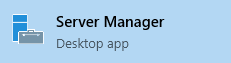 search for the ‘Server Manager’