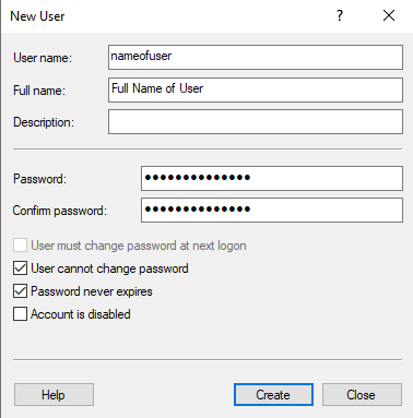 changing and locking the password