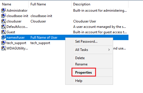 click on Properties