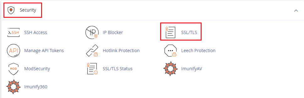 Navigate to SSL TLS