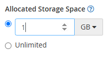 allocated storage space
