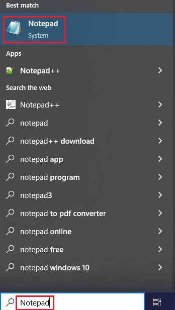 Search-notepad