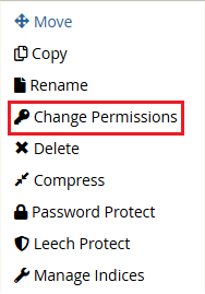 change permissions