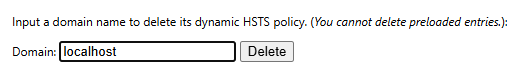 delete dynamic HSTS policy