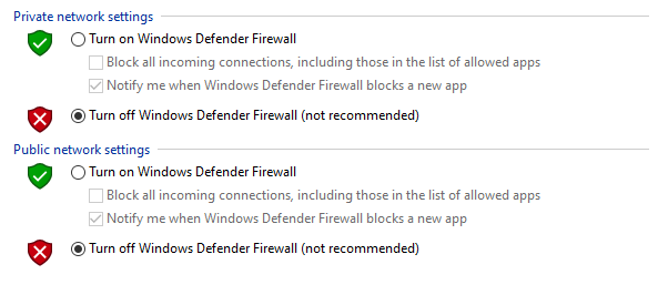 network settings