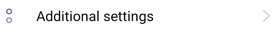 select additional settings