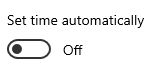 turn off set time automatically setting