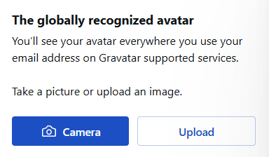 upload file for gravatar