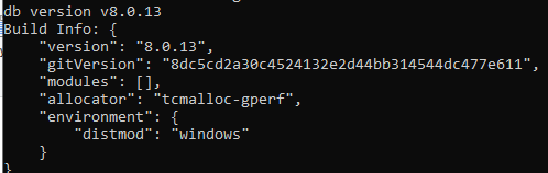 check mongo db version