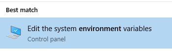 edit the system environment variables