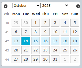calendar view in webmail
