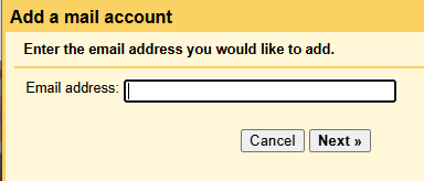 enter email address for enter mail account