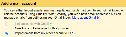 select import emails from my other account