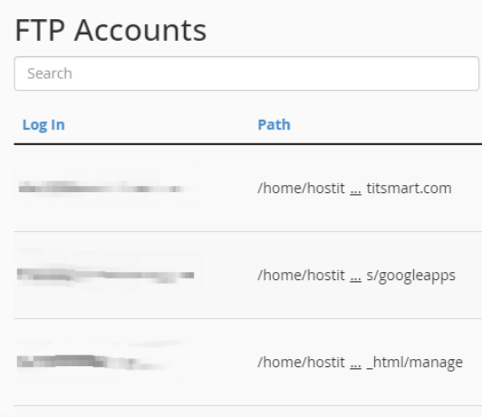 ftp accounts lists