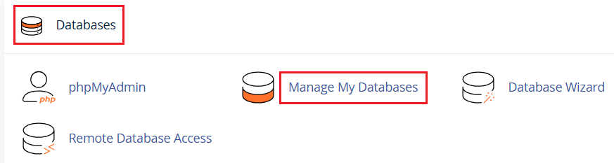 click-manage mydatabase