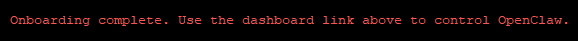 openclaw onboarding confirmation
