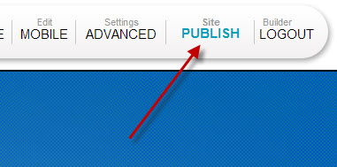 publish button