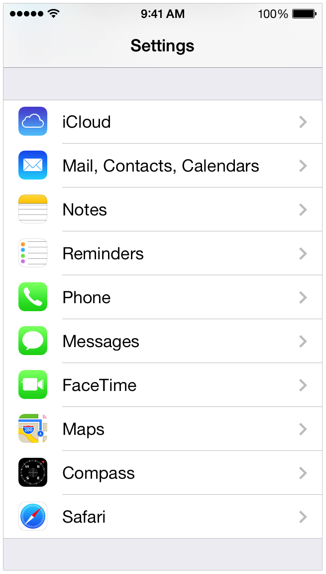Iphone Settings